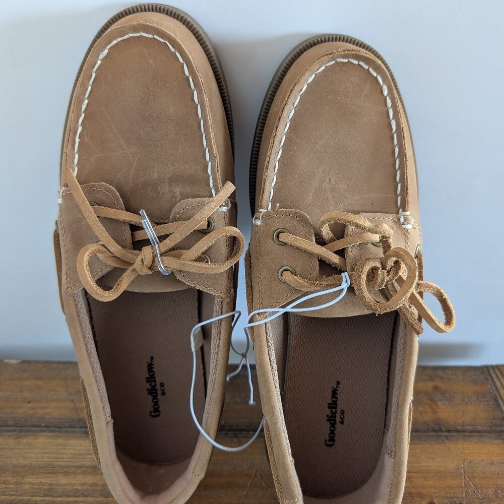 Men's Loafers Boat Shoes Goodfellow & Co Genuine Leather NEW - Picture 1 of 5